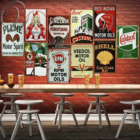 vintage retro metal signs